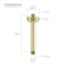 Kibi Circular 8 Ceiling Mounted Shower Arm - Brushed Gold SA0801BG - alternate 3